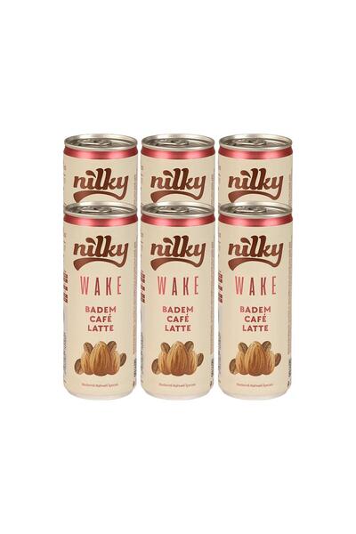 NİLKY Wake Badem Sütlü Glütensiz Bitkisel Laktosuz Vegan Soğuk Kahve 6 x 250 ml