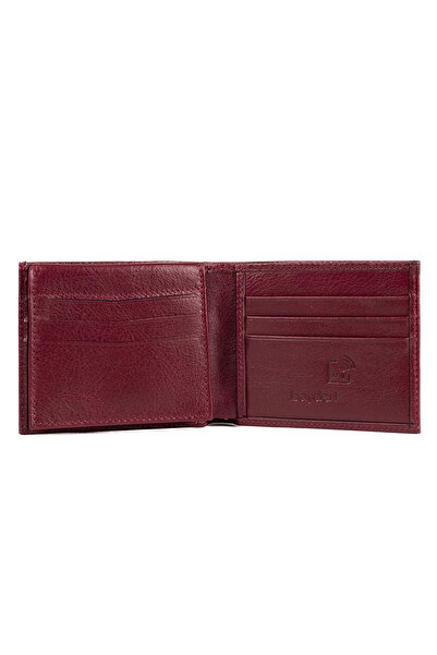 BAYDERİ Cowes Leather Card Holder Claret Red