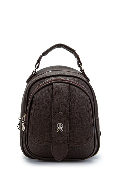 minebag Rucsac Mini Frank cu mai multe compartimente, maro