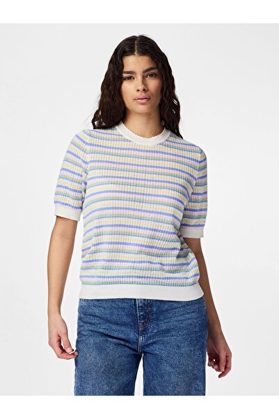 PIECES Tričko PCDIANA s proužkovaným úpletem