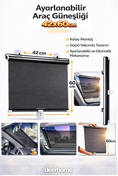 handanca Araba Araç Içi Katlanabilir Araç Oto Ön Cam Güneşlik Branda 42x60cm ...