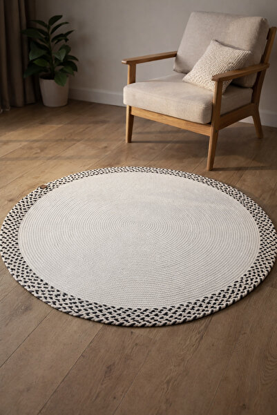 Decomia Home Silva Real Jute Straw Textured Handmade Woven Round Living Room ...