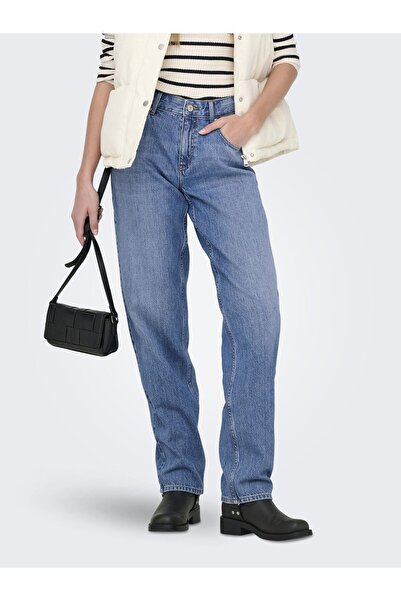 ONLY Džíny rovného střihu ONLLUMI, střední a vysoká pasová výška