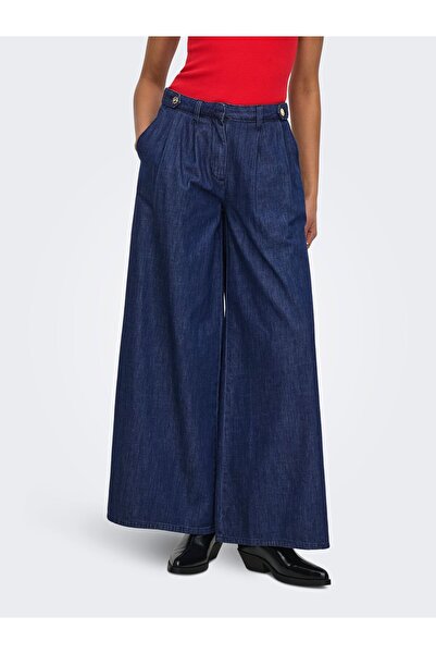 ONLY Jeans mit weitem Bein ONLPOSE Hohe Taille Weiter Beinschnitt Jeans