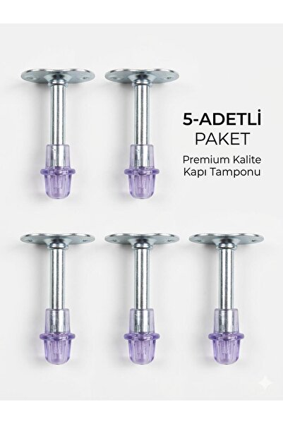 GenelTedarik 5 Adet Kapı Arkası Tamponu - Ses Kesici ve Darbe Emici Duvar Kor...