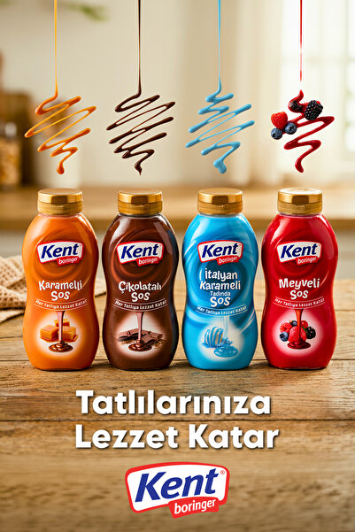 Kent Boringer KentBoringer Topping Sos 4'lü Avantajlı Elips Set(Karamelli-Çik...