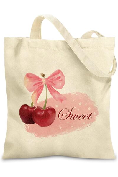 NASAQ Women's Canvas Tote Bags with Inner Pockets & Metal Snap, Reusable Tote...