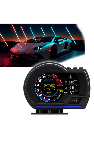 handanca Head Up Display Araç Dijital Kilometre OBD2 + GPS HUD Hız Alarmı RPM...