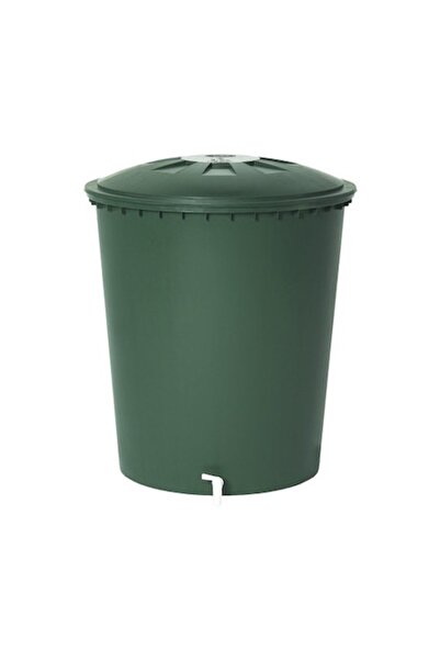 Clasic Round Rainwater Barrel with Lid and Drain Tap 210 L