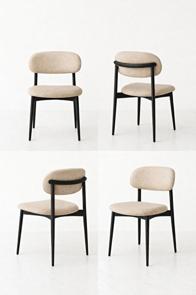 Boboco Metal Polo Bohem Sandalye Mutfak Masası Sandalyesi Ofis Yemek Sandalye...