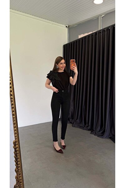 elif teke Slimming Skinny Jeans with Front Feto Pockets, Smoked