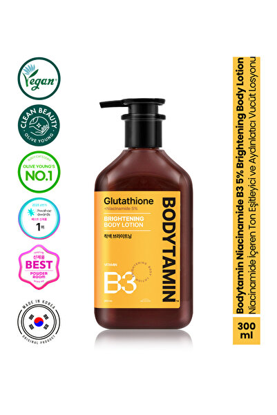Bodytamin Niacinamide B3 %5 Brightening Body Lotion Aydınlatıcı Vücut Losyonu 300 ml