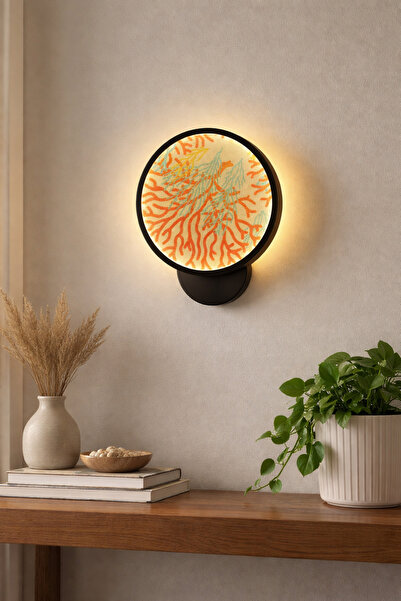 Natiorj Ledli Kumaş Model Pilli Tak Çalıştır Aplik Özel Dekoratif Abajurlu Sa...