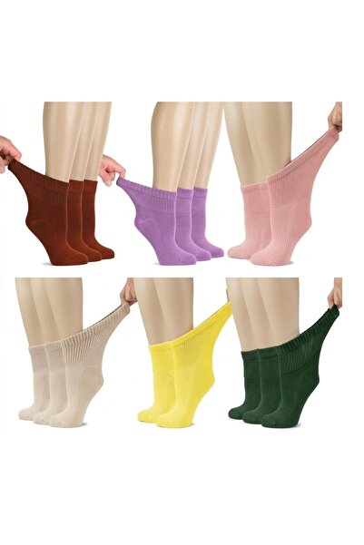 Ozzy Socks Șosete de damă, 6 perechi, din bambus, fără elastic, care nu strân...