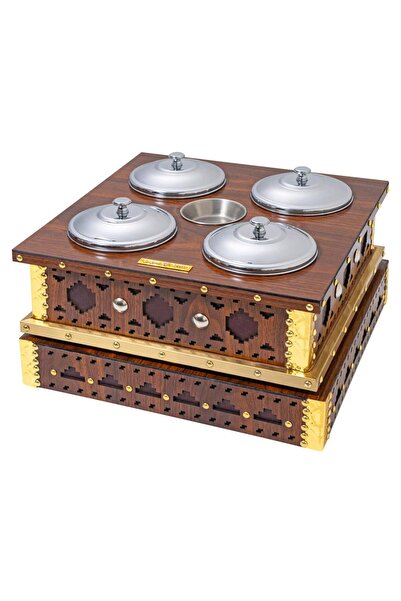 AL SANIDI Dates And Nuts Heritage Hospitality Set, Date Palm Squeezer, Woody,...