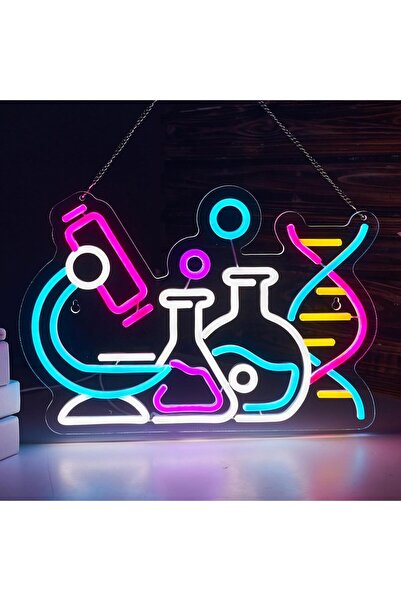 Slasa Science Lab Neon Sign 35x47 cm Multicolor LED with 6mm Acrylic Base Decor