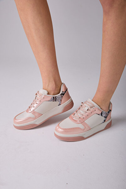 Runnix Shoes Women's Serena Sneaker Powder White Casual Sports Shoes Snake Pa...