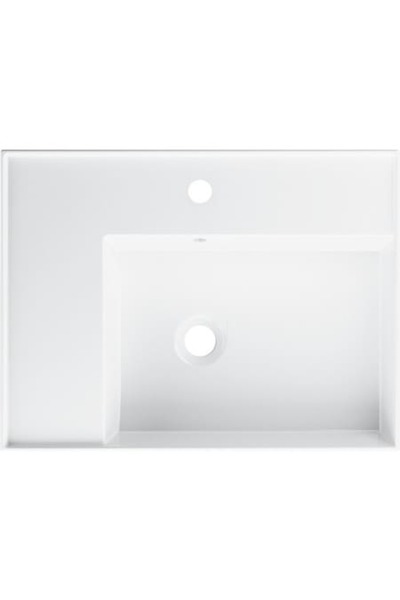 Jungborn Lavoar ceramic Quattro 61 cm, raft stânga, alb lucios