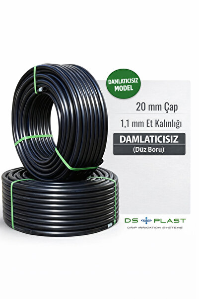DSPlast 20 mm Deliksiz (Kör) Damla Sulama Borusu - Hortumu 300 Metre – 1,1 mm