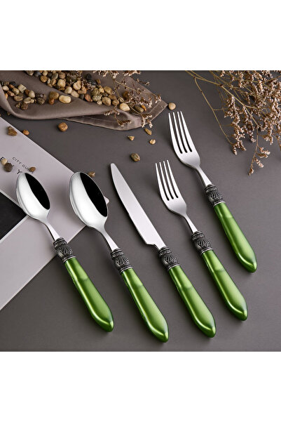 Pink&More Silver Fortuna Fork Spoon Knife Set