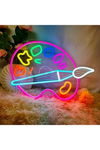 Slasa Happy Place Neon Sign 35x45 cm Warm White LED with 6mm Acrylic Base