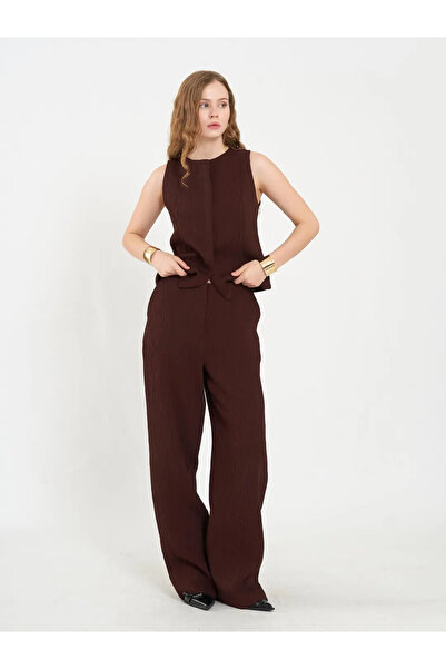 BIGNUANCE Premium Stylish 90% Viscose Blend Crew Neck Vest and Trousers Set f...