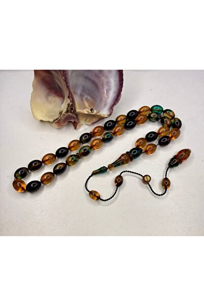 İskenderun Tesbihcilik Muhammed Tacir Crafted Fire Amber Prayer Beads