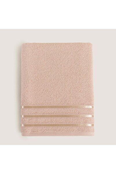 Chakra منشفة حمام أنيقة مصنوعة من القطن بنسبة 100% مقاس 70x140 سم بلون السلمون