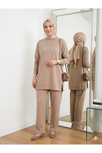 wishne Long Tunic & Pants with Snap Buttons on the Side, Plus Size Hijab Set ...