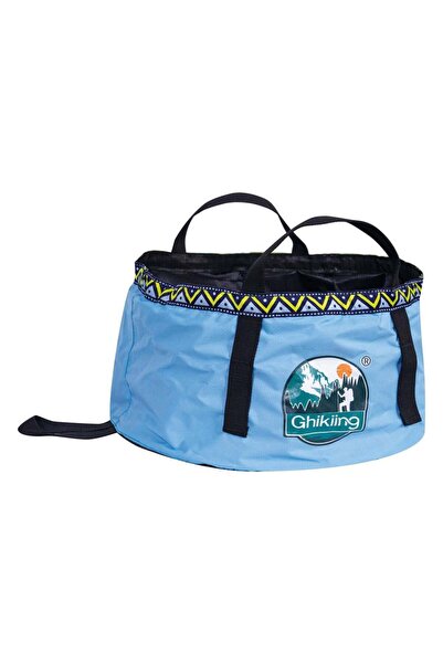 Ghiking Collapsible Water Bucket, Blue, Size 29.5*13.5 Cm