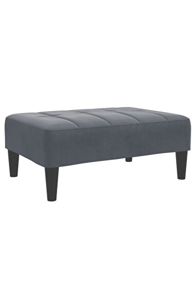 vidaxl Taburet, gri închis, 77x55x31 cm, catifea