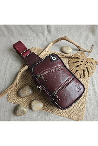 PASSTELL %100 Hakiki Deri Telefonluk ve Askılı Badibag Göğüs Çantası