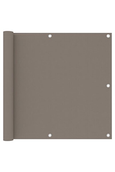 vidaxl Balcony screen, taupe grey, 90x500 cm, oxford fabric