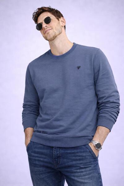 The Feel Berlin Men's Slim Fit Flim Fit Crew Neck Printed Sweater