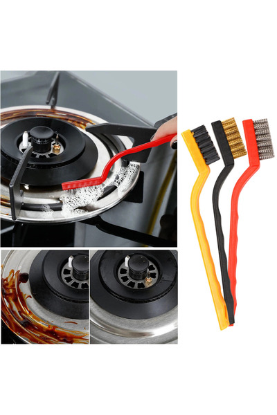 shopwave مجموعة فرش تنظيف التفاصيل من PLN مكونة من 3 قطع للسيارة - موقد المطب...