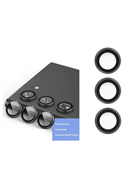 shopwave Samsung Galaxy S23 Plus Camera Lens Protector - Black