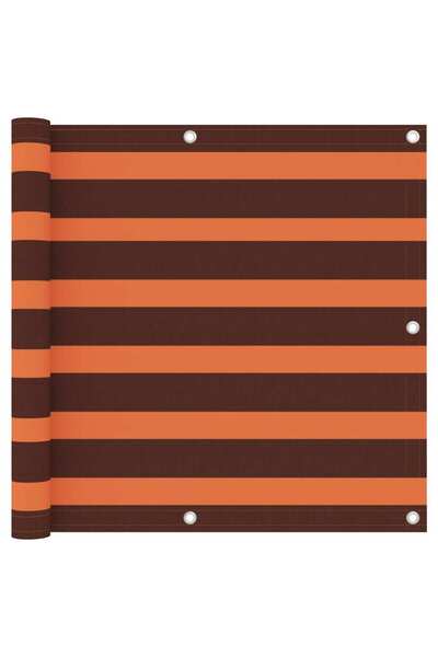 vidaxl Paravan de balcon portocaliu și maro 90x300 cm țesătură oxford