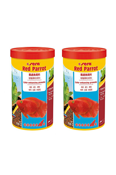 SERA Red Parrot - 1000ml (Pack of 2 Value Offer) - Color Enhancing Floating G...