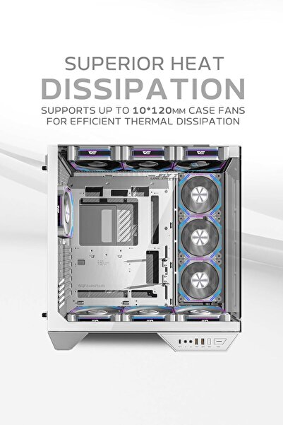Aigo Darkflash DY470 ATX/MATX/ITX Triple Glass Gaming PC Case
