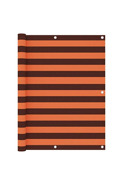 vidaxl Paravan de balcon portocaliu și maro 120x600 cm țesătură oxford