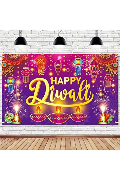 Al Raied آر إس ®   خلفية ديوالي السعيدة للمنزل، لافتة ديوالي، خلفية لافتة مهر...