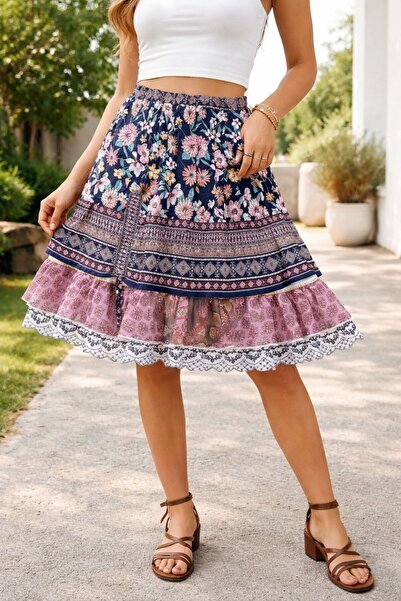 Gönülden Tasarım Σχεδιαστική Ελαστική Γυναικεία Φούστα