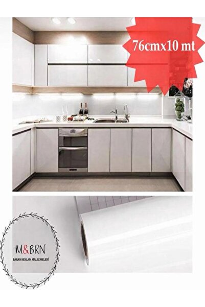 m&brn baran reklam malzemeleri parlak beyaz kendinden yapışkanlı masa dolap k...