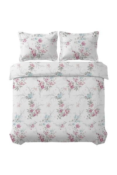 First Choice Leena 100% Cotton Satin 200 Tc (80 Thread) Double Duvet Cover Set