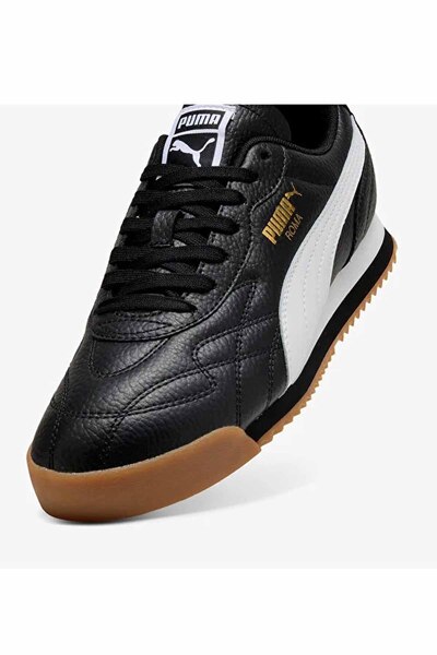 Puma Genuine Leather Men's Black Sneakers - Classic Retro Casual Sports Shoes