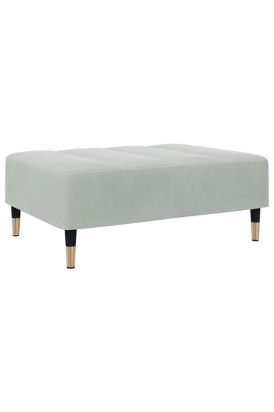 vidaxl Stool, light gray, 77x55x31 cm, velvet