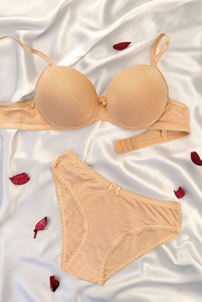 DNR İç Giyim Supported Bamboo Bra Set Skin Color