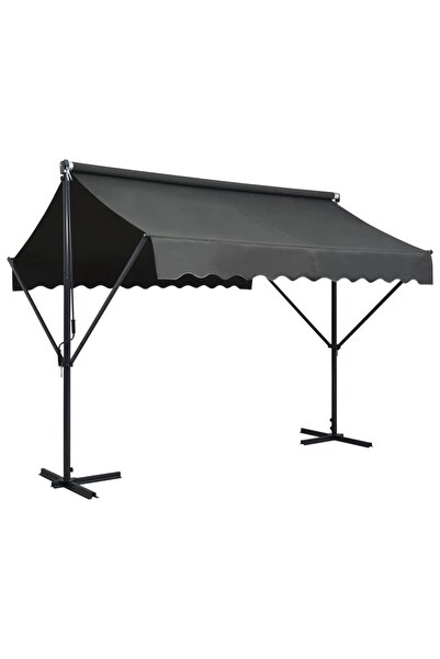 vidaxl Awning with independent structure, anthracite, 300 x 300 cm