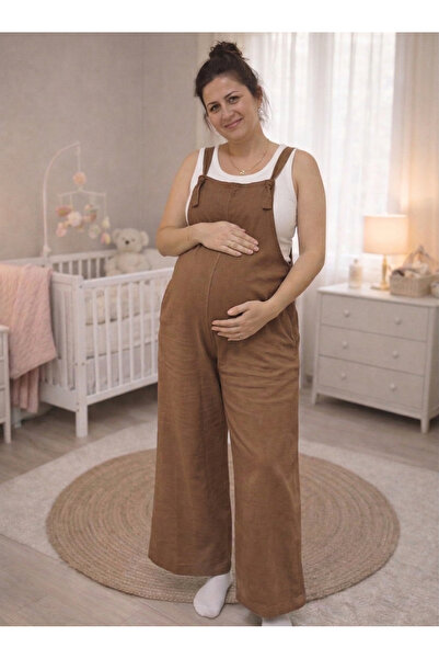 cottonheim Hamile Keten Tulum Palazzo Paça Salaş Rahat Kesim Askılı Tulum