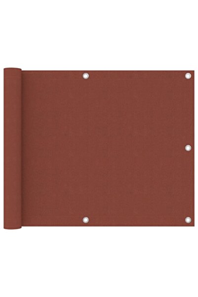 vidaxl Paravan de balcon, cărămiziu, 75x500 cm, țesătură oxford